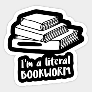 i'm a literal bookworm Sticker